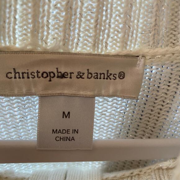 Christopher & Banks Moose Christmas Sweater Womens Size Medium - Picture 7 of 9